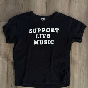 Support Live Music Black Kids T-Shirt